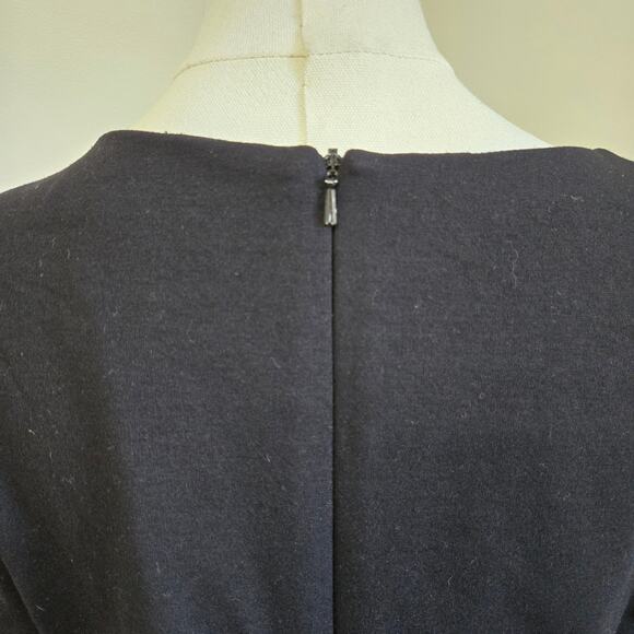 Yansi Fugel Classic Staple Minimalist LBD Timeless Midi Sheath Dress 8 - Picture 4 of 9